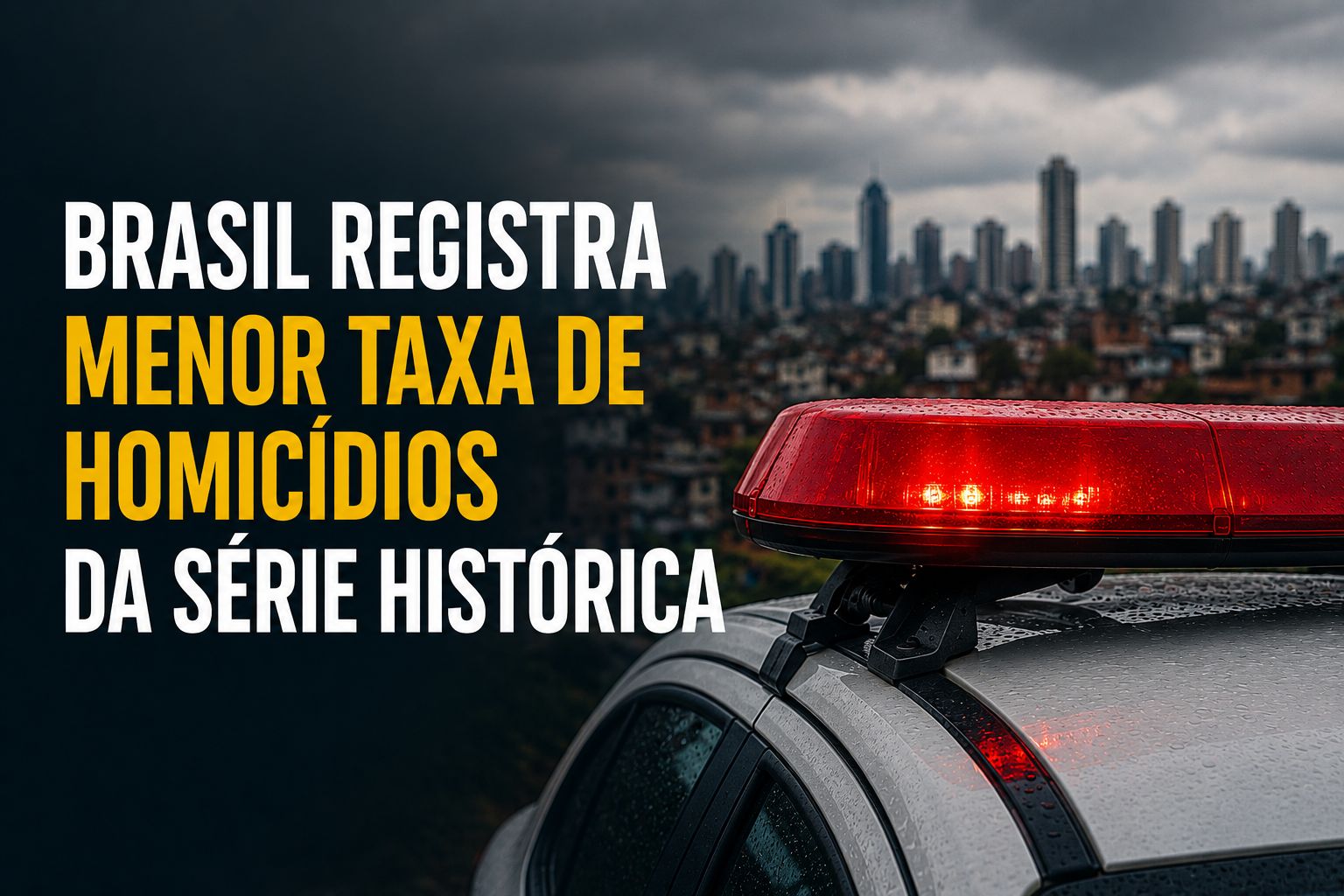 Número de homicídios no Brasil cai ao menor patamar da série histórica