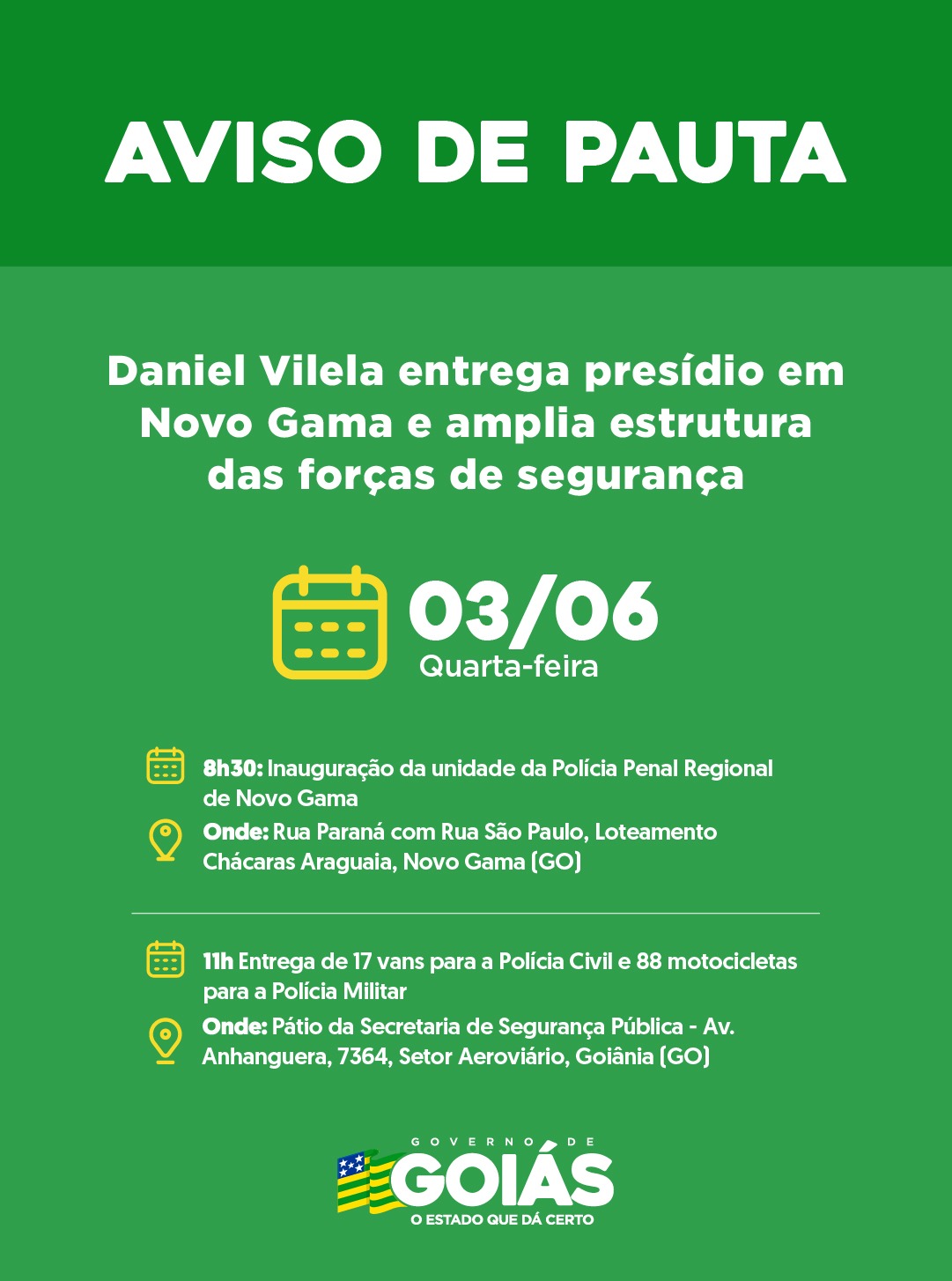 Agenda do governador