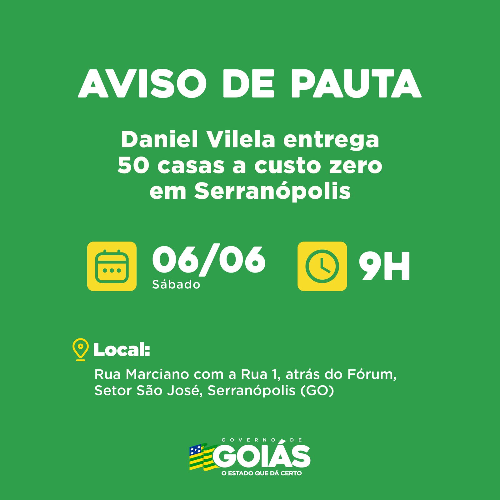 Agenda do governador para sábado