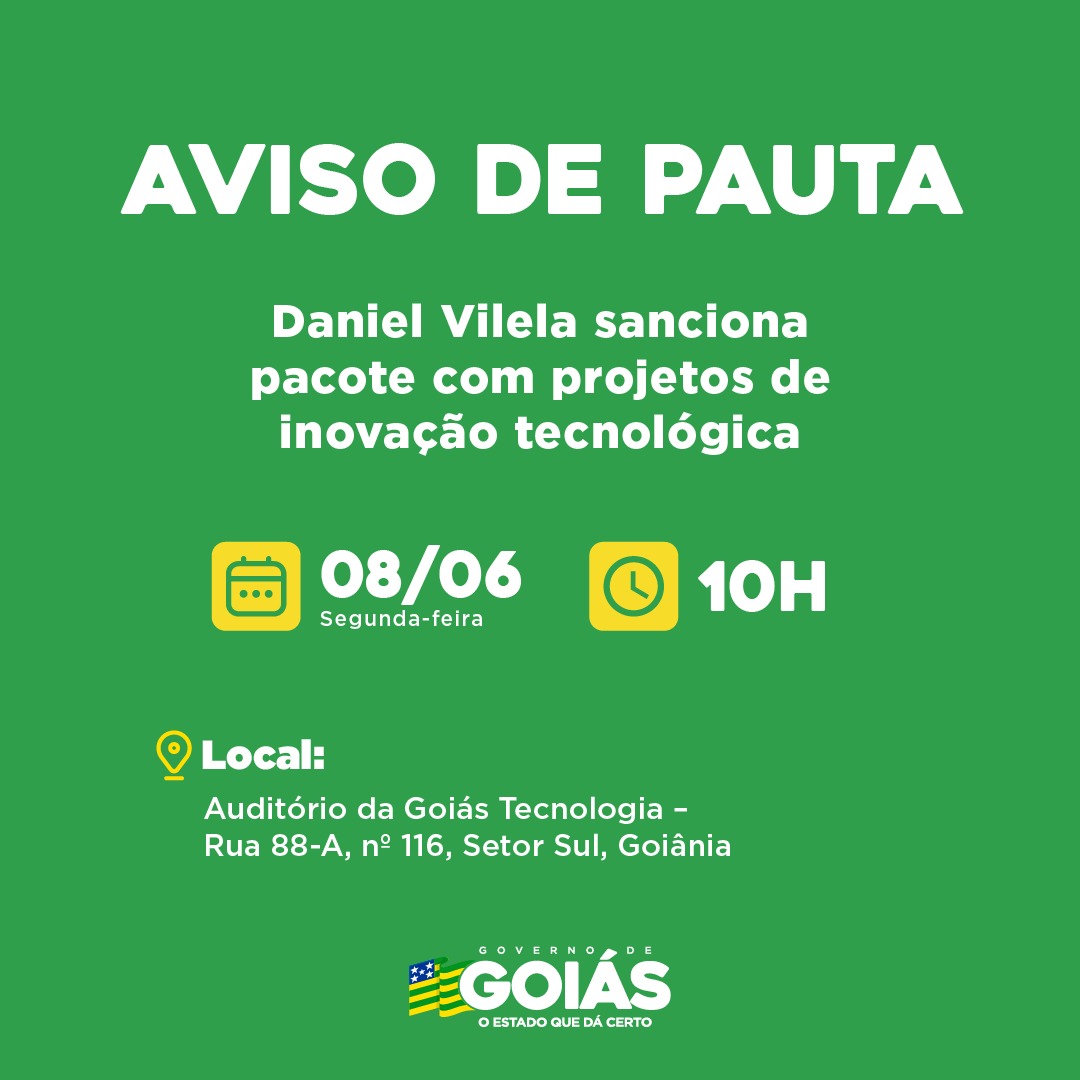 Agenda do governador para segunda-feira