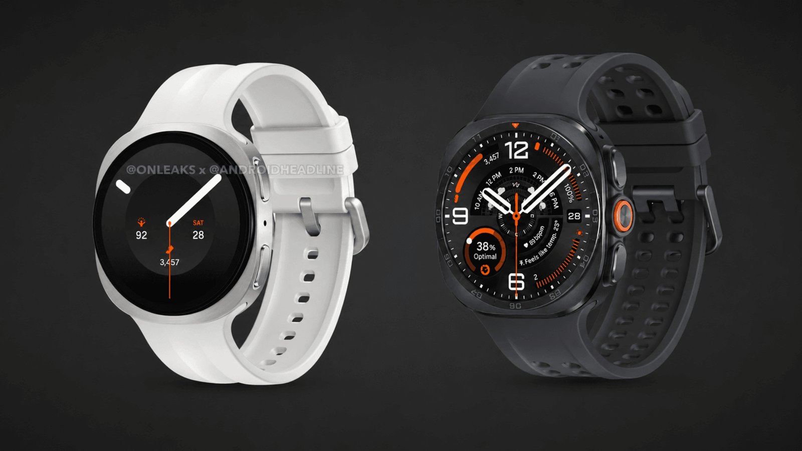 Galaxy Watch 9 e Watch Ultra 2: pulseiras vazam com várias cores e categorias
