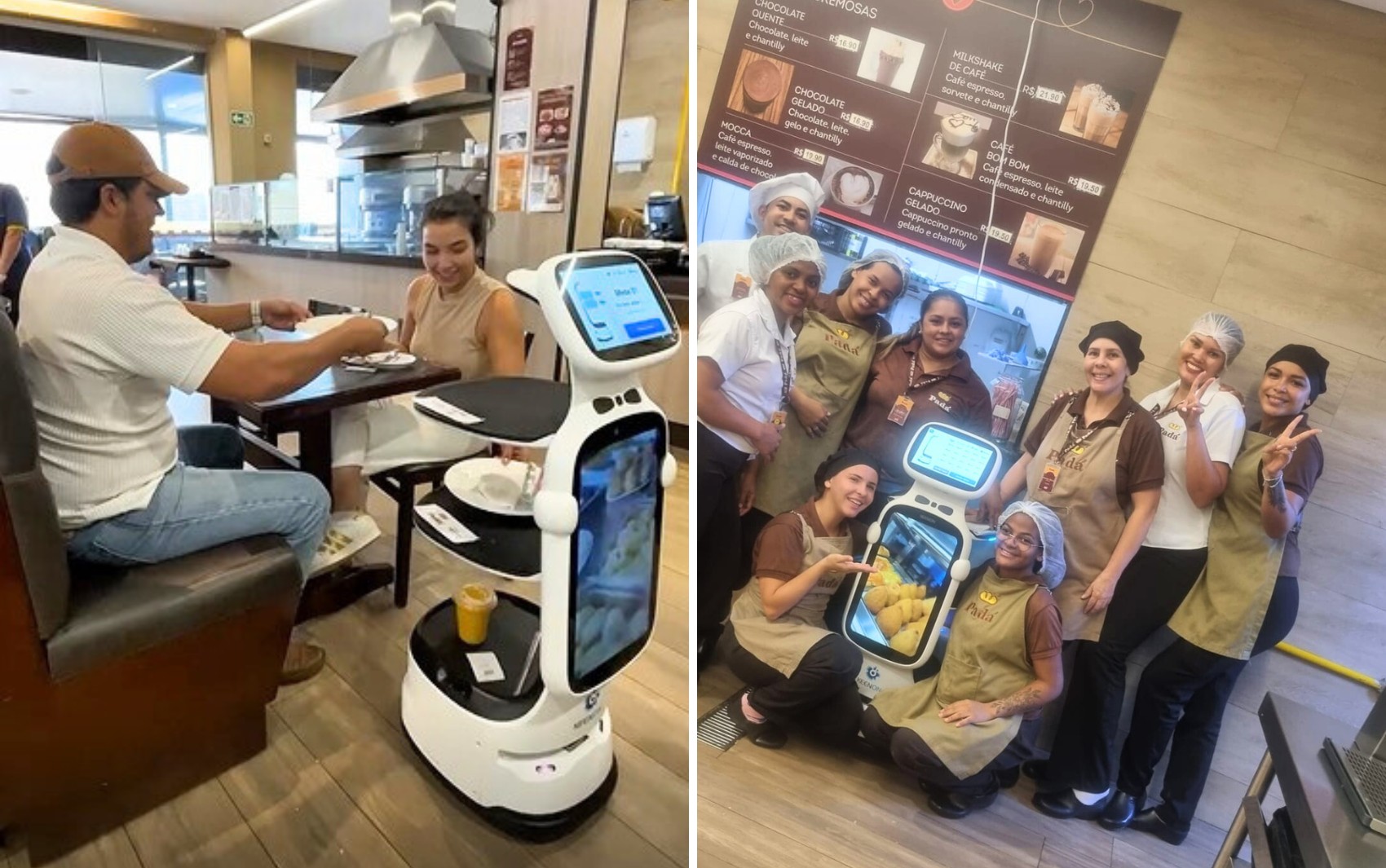 Robô atendente surpreende clientes em padaria de Goiânia; vídeo