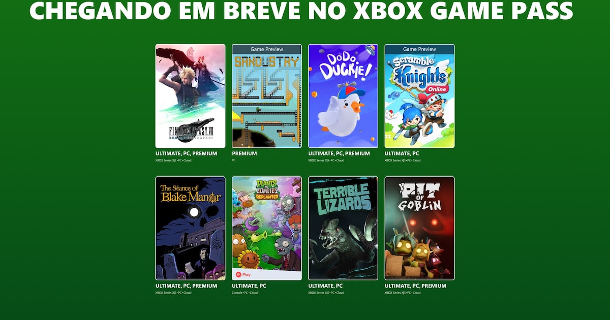 Xbox Game Pass de outubro recebe Final Fantasy VII Remake Intergrade e mais jogos! Veja a lista