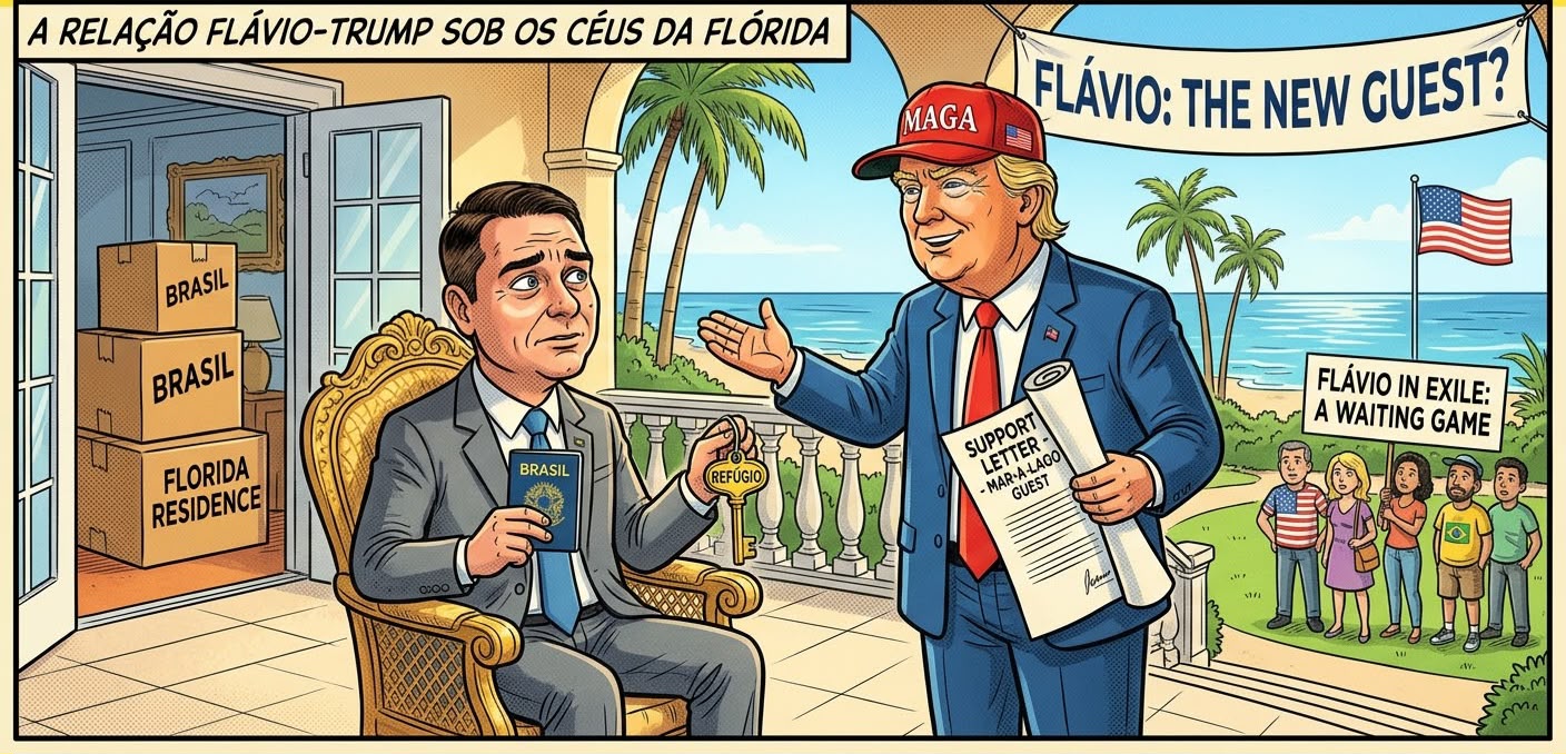 A fuga de Flávio Bolsonaro pode se transformar em um problema para Trump? A influência americana entra em xeque