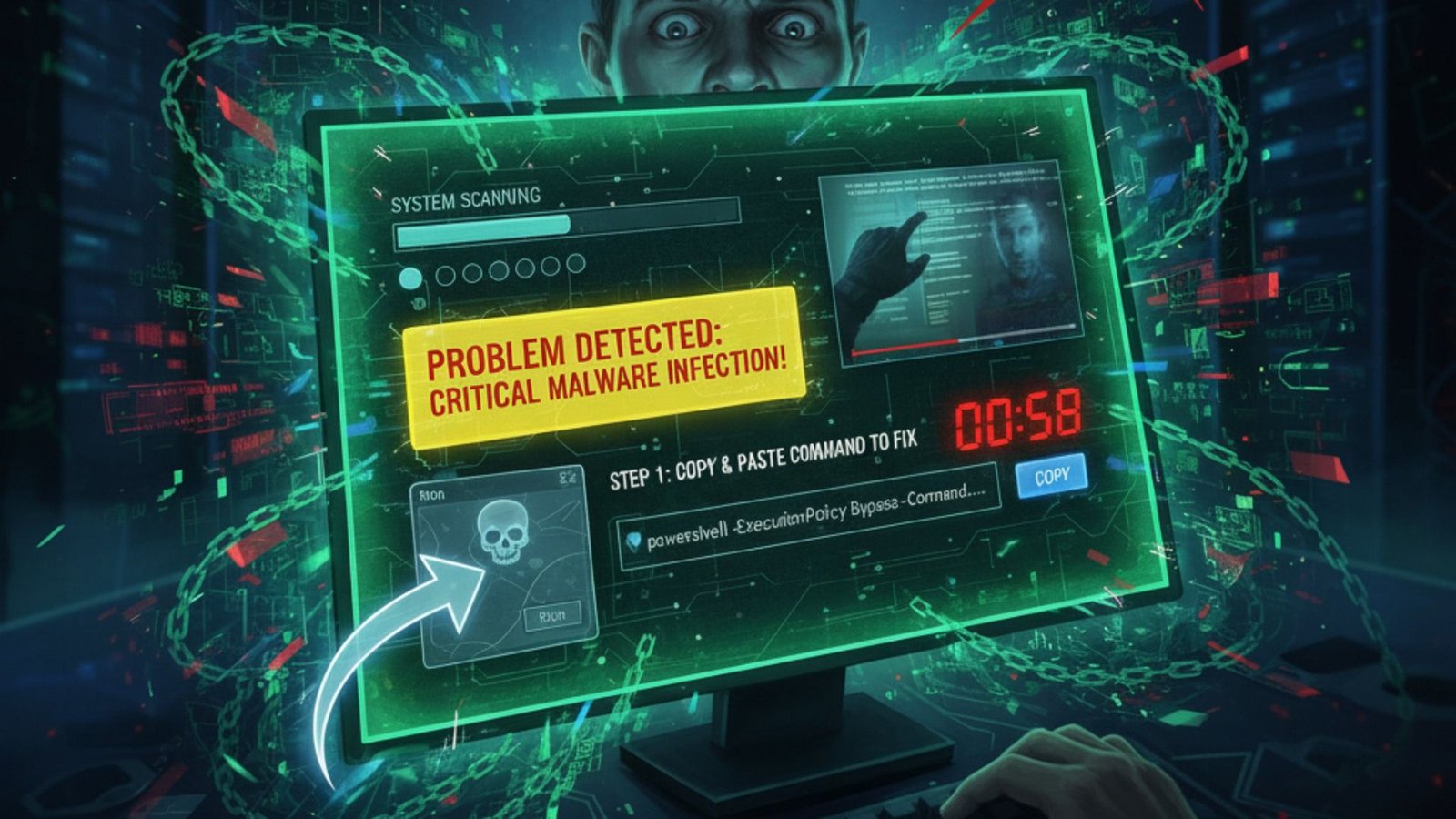 Pop-up falso instala vírus para roubar dinheiro de usuários no Windows